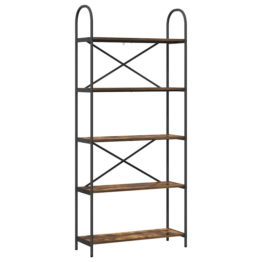 Raft pentru cărți Stejar afumat 80 x 30 x 183 cm Lemn compozit GartenMobel Dekor