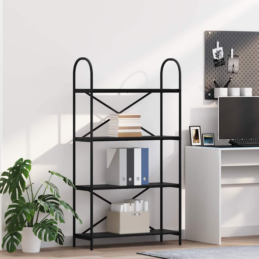 Raft pentru cărți Stejar negru 80 x 30 x 146 cm Lemn compozit GartenMobel Dekor