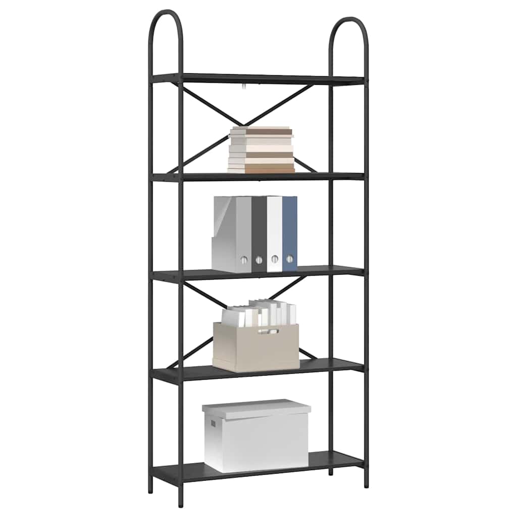 Raft pentru cărți Stejar negru 80 x 30 x 183 cm Lemn compozit GartenMobel Dekor