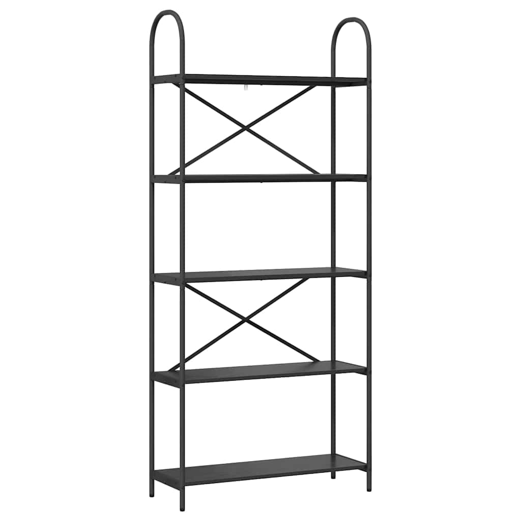 Raft pentru cărți Stejar negru 80 x 30 x 183 cm Lemn compozit GartenMobel Dekor