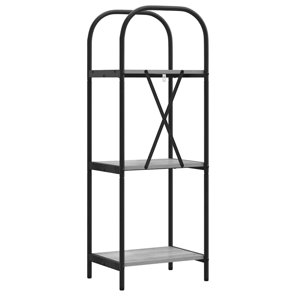 Raft pentru cărți sonoma gri 40 x 30 x 109 cm Lemn compozit GartenMobel Dekor