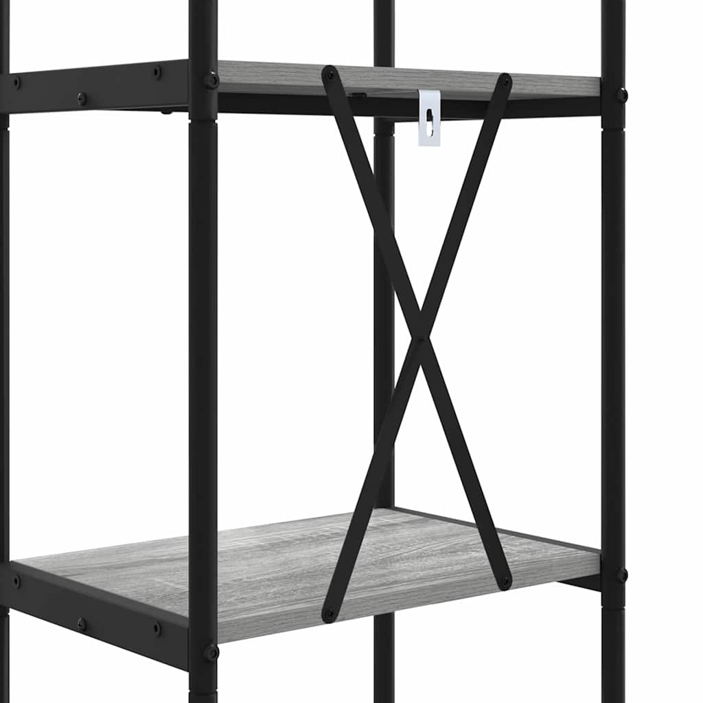 Raft pentru cărți sonoma gri 40 x 30 x 109 cm Lemn compozit GartenMobel Dekor