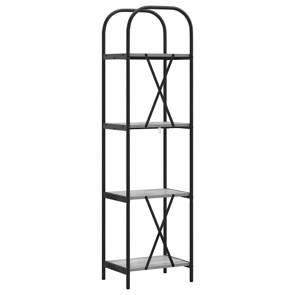 Raft pentru cărți sonoma gri 40 x 30 x 146 cm Lemn compozit GartenMobel Dekor