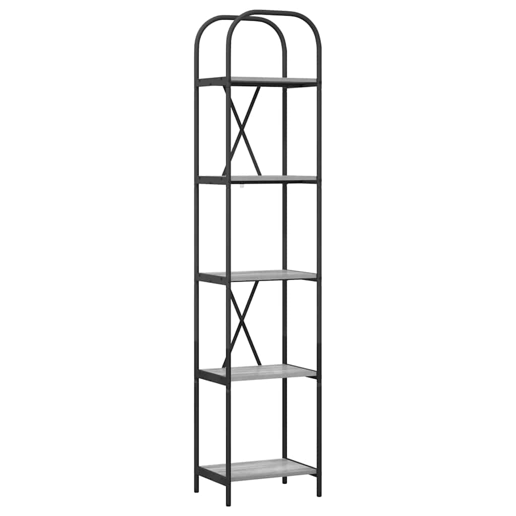 Raft pentru cărți sonoma gri 40 x 30 x 183 cm Lemn compozit GartenMobel Dekor