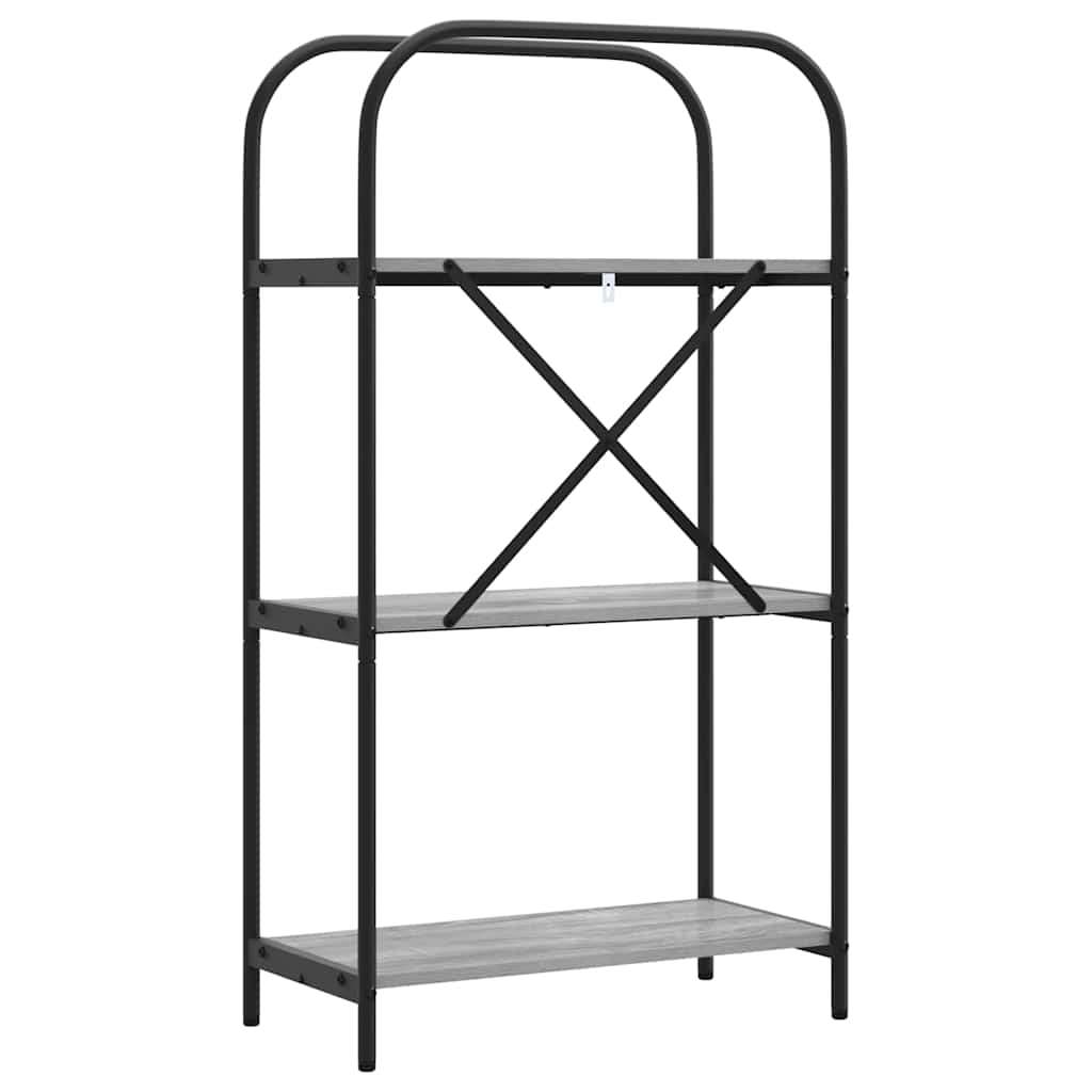 Raft pentru cărți sonoma gri 60 x 30 x 109 cm Lemn compozit GartenMobel Dekor