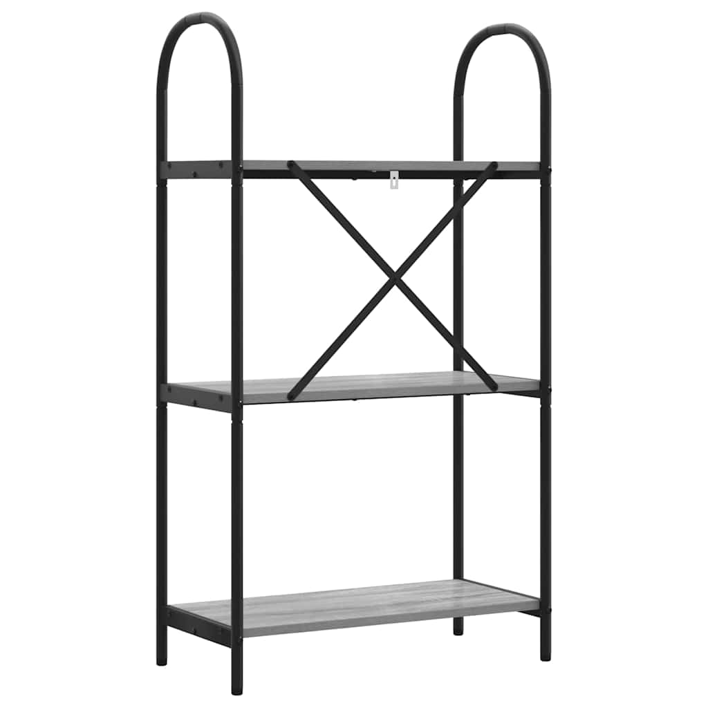 Raft pentru cărți sonoma gri 60 x 30 x 109 cm Lemn compozit GartenMobel Dekor