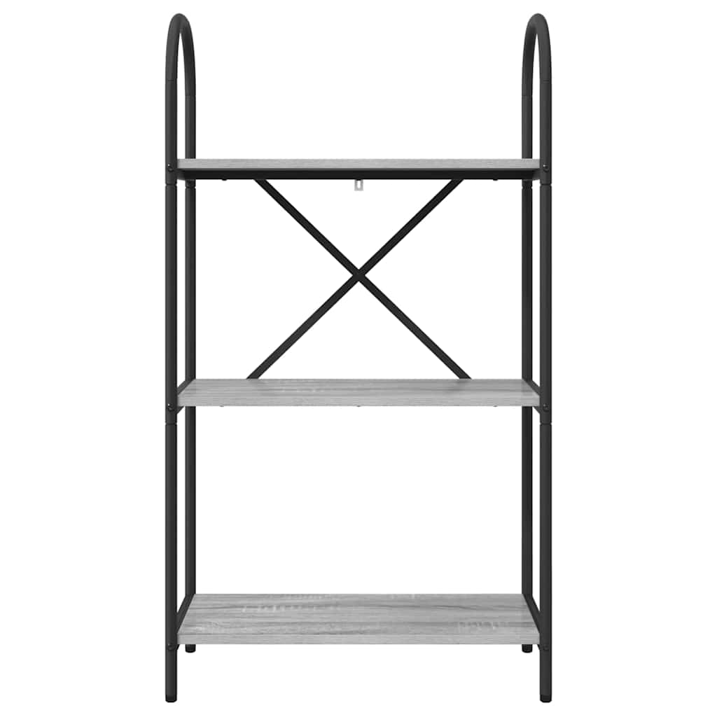 Raft pentru cărți sonoma gri 60 x 30 x 109 cm Lemn compozit GartenMobel Dekor