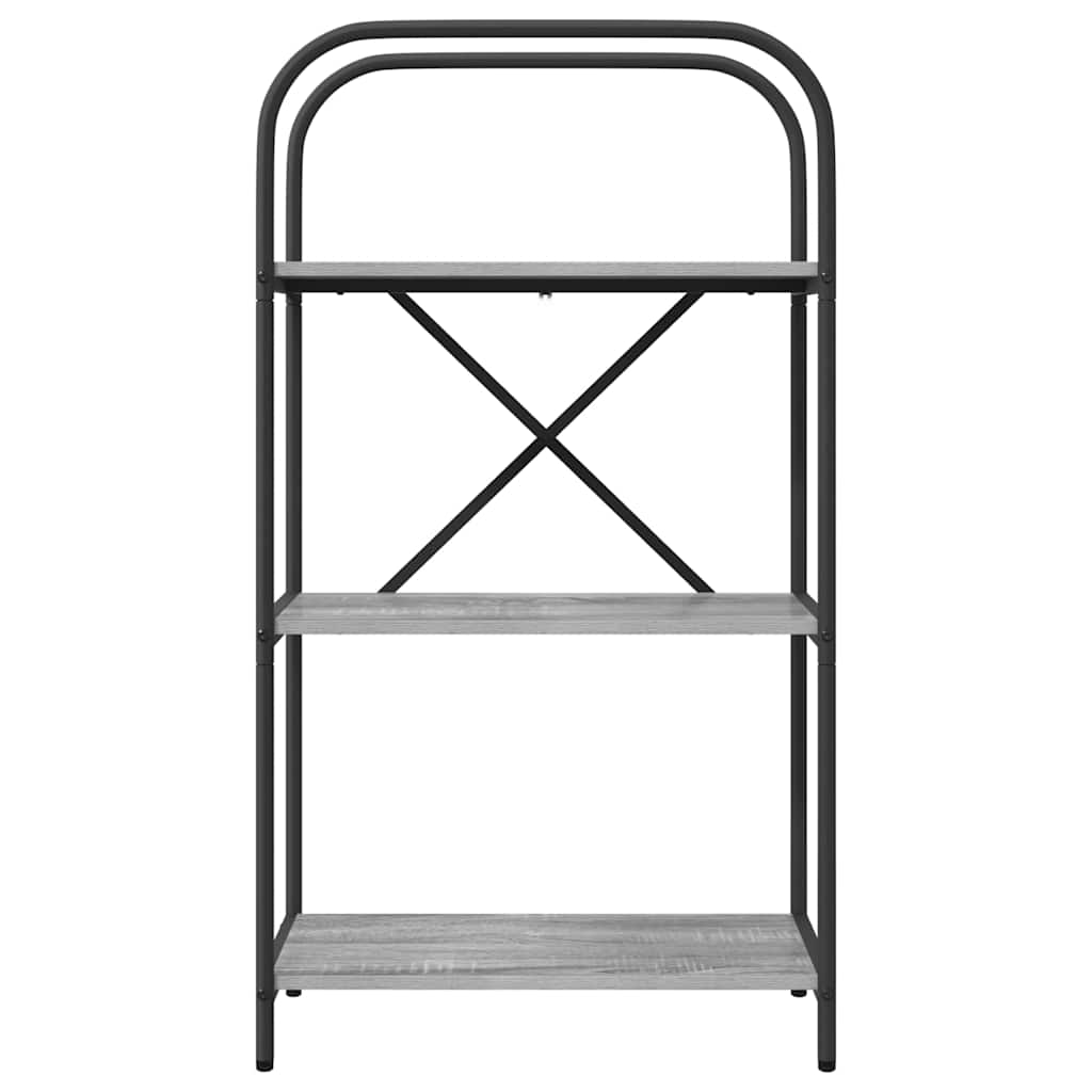 Raft pentru cărți sonoma gri 60 x 30 x 109 cm Lemn compozit GartenMobel Dekor