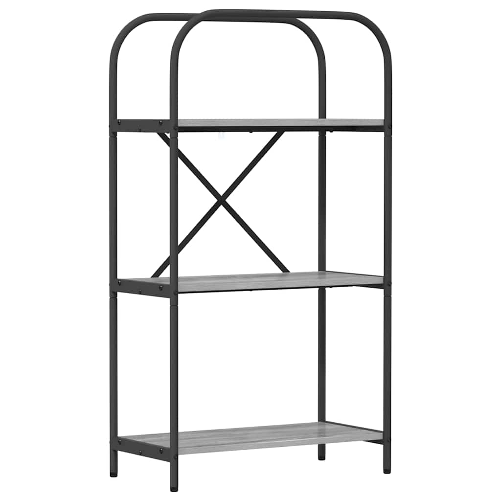 Raft pentru cărți sonoma gri 60 x 30 x 109 cm Lemn compozit GartenMobel Dekor