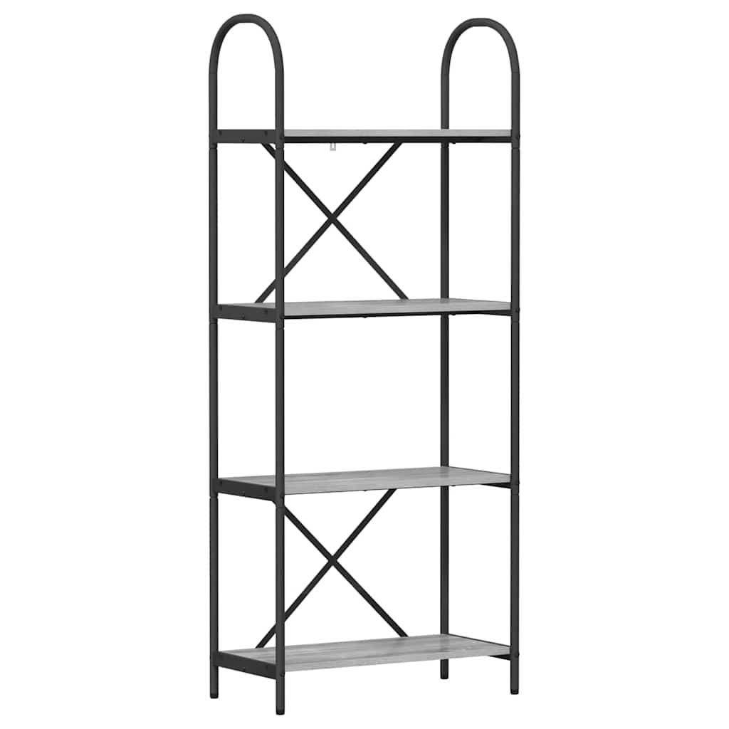 Raft pentru cărți sonoma gri 60 x 30 x 146 cm Lemn compozit GartenMobel Dekor