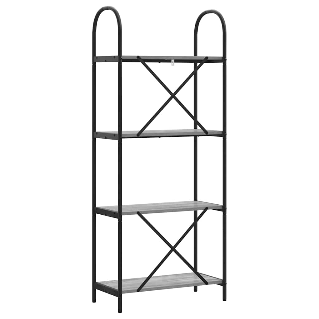 Raft pentru cărți sonoma gri 60 x 30 x 146 cm Lemn compozit GartenMobel Dekor