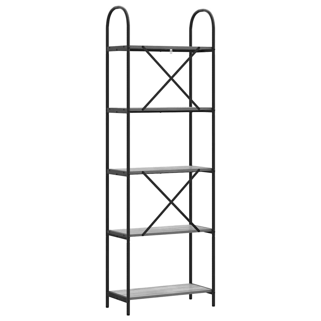 Raft pentru cărți sonoma gri 60 x 30 x 183 cm Lemn compozit GartenMobel Dekor