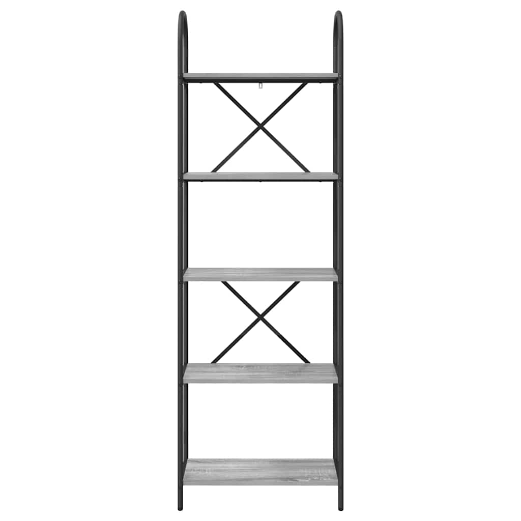 Raft pentru cărți sonoma gri 60 x 30 x 183 cm Lemn compozit GartenMobel Dekor