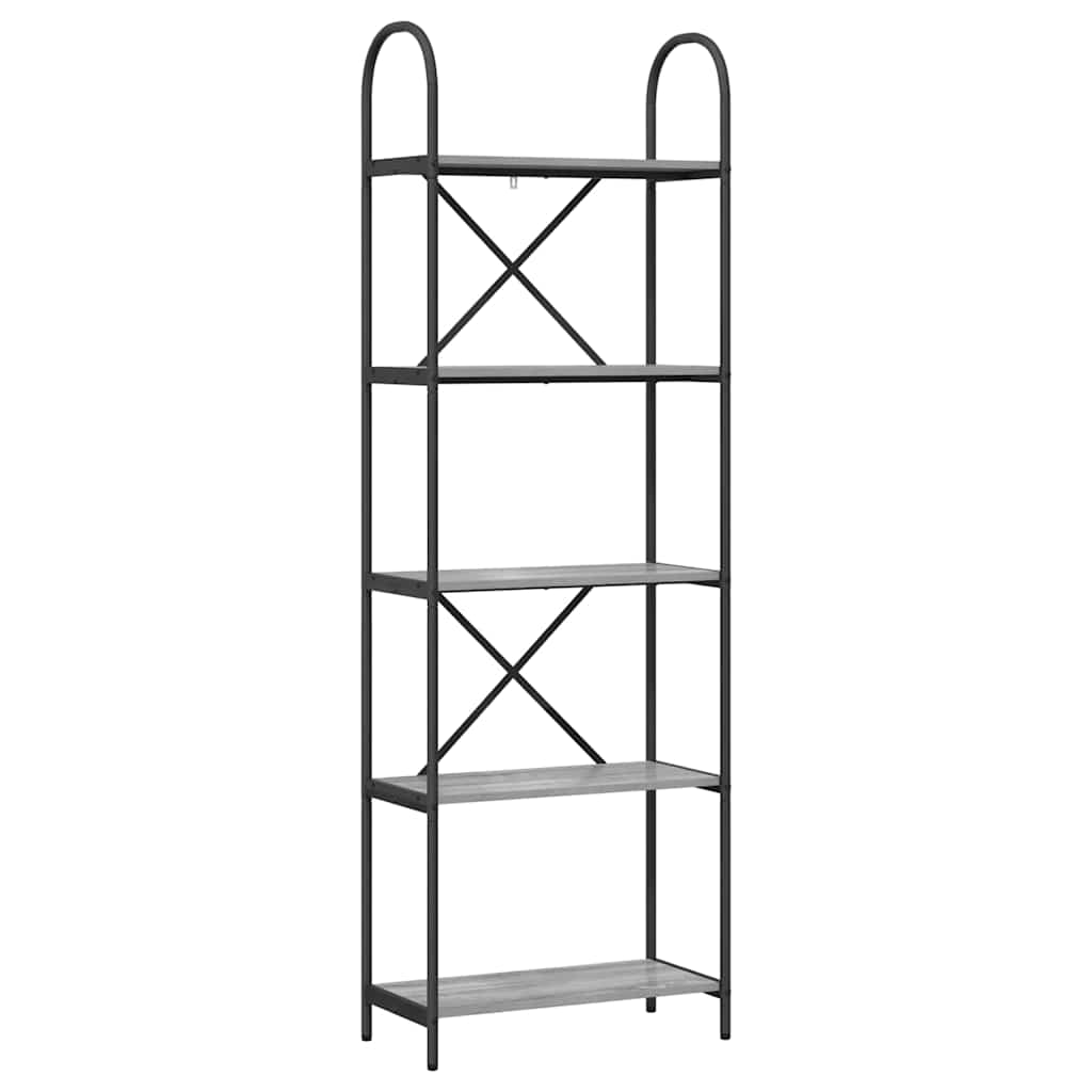Raft pentru cărți sonoma gri 60 x 30 x 183 cm Lemn compozit GartenMobel Dekor