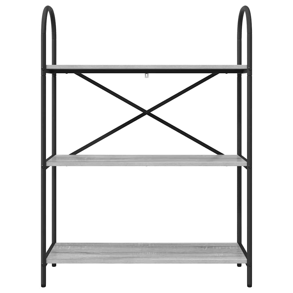 Raft pentru cărți sonoma gri 80 x 30 x 109 cm Lemn compozit GartenMobel Dekor