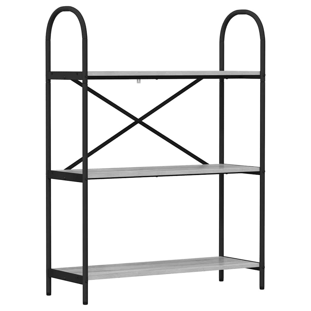 Raft pentru cărți sonoma gri 80 x 30 x 109 cm Lemn compozit GartenMobel Dekor