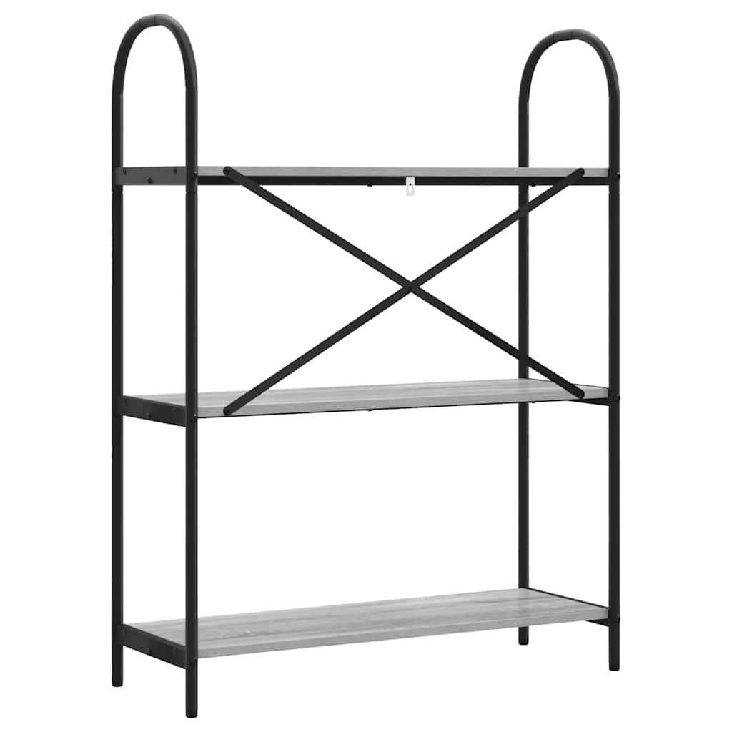 Raft pentru cărți sonoma gri 80 x 30 x 109 cm Lemn compozit GartenMobel Dekor