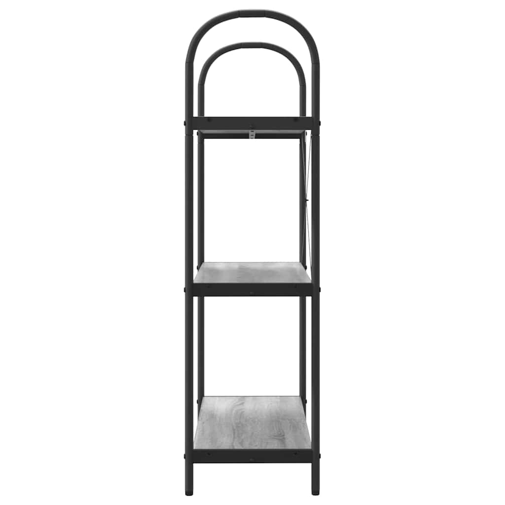 Raft pentru cărți sonoma gri 80 x 30 x 109 cm Lemn compozit GartenMobel Dekor