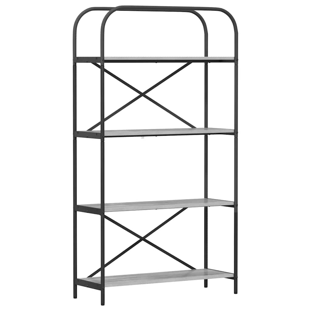 Raft pentru cărți sonoma gri 80 x 30 x 146 cm Lemn compozit GartenMobel Dekor