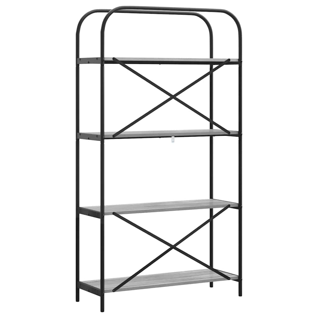 Raft pentru cărți sonoma gri 80 x 30 x 146 cm Lemn compozit GartenMobel Dekor