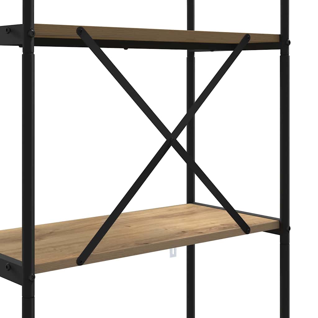 Raft pentru cărți stejar artizanal 80 x 30 x 146 cm GartenMobel Dekor