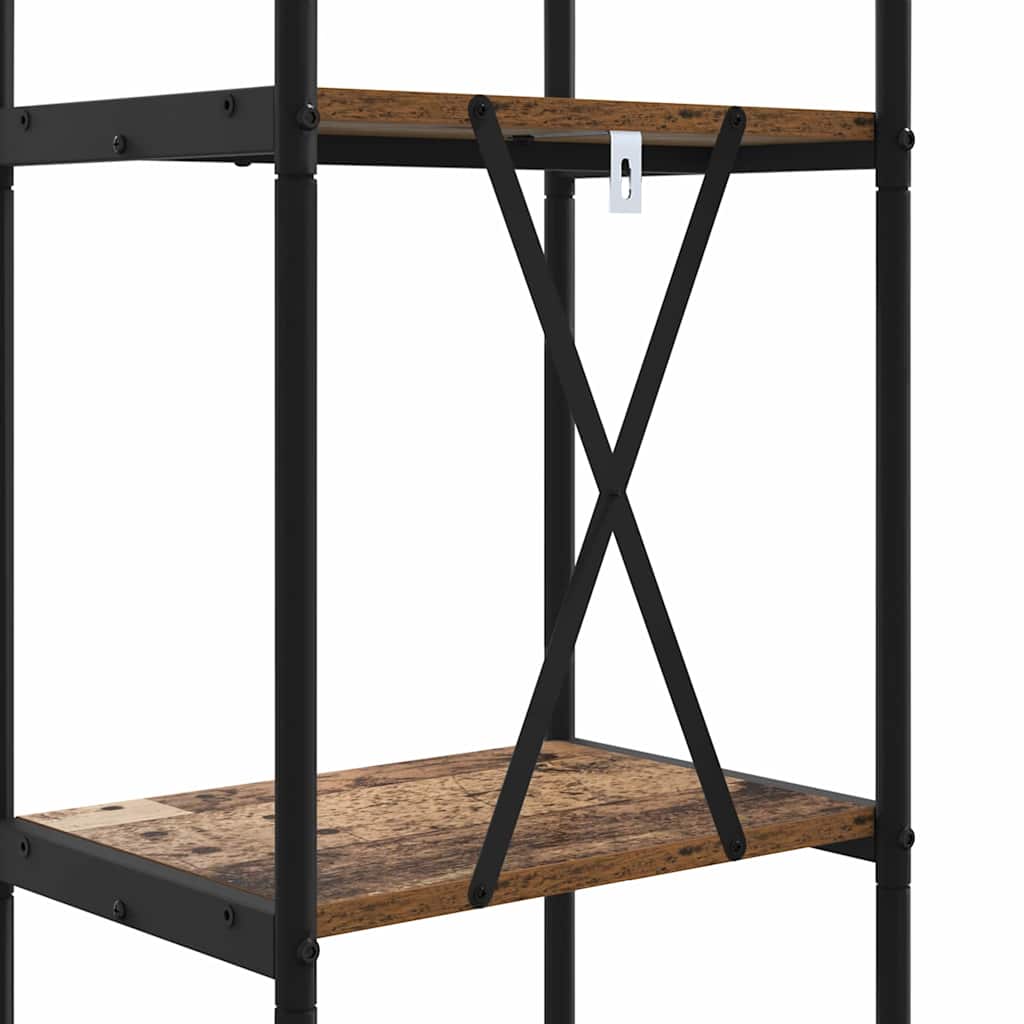 Raft pentru cărți Lemn vechi 40 x 30 x 146 cm Lemn compozit GartenMobel Dekor