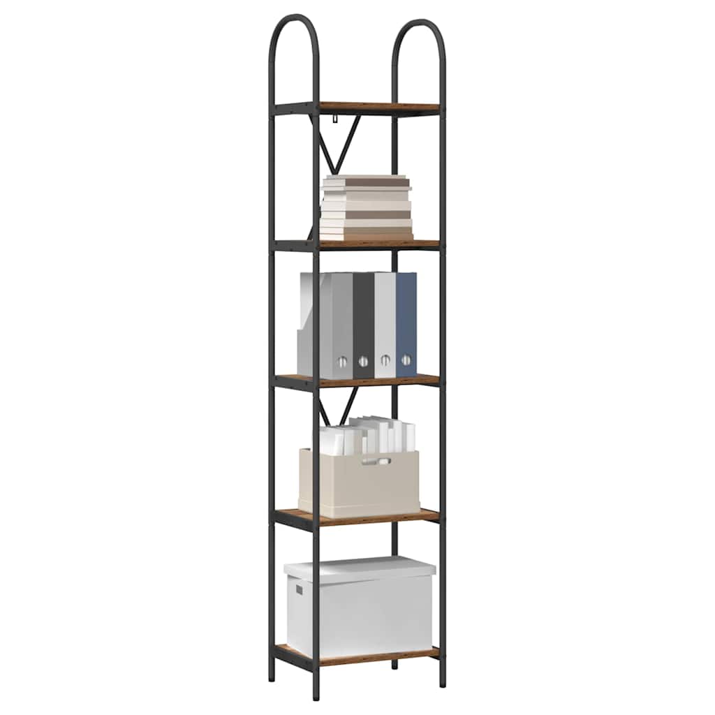 Raft pentru cărți Lemn vechi 40 x 30 x 183 cm Lemn compozit GartenMobel Dekor