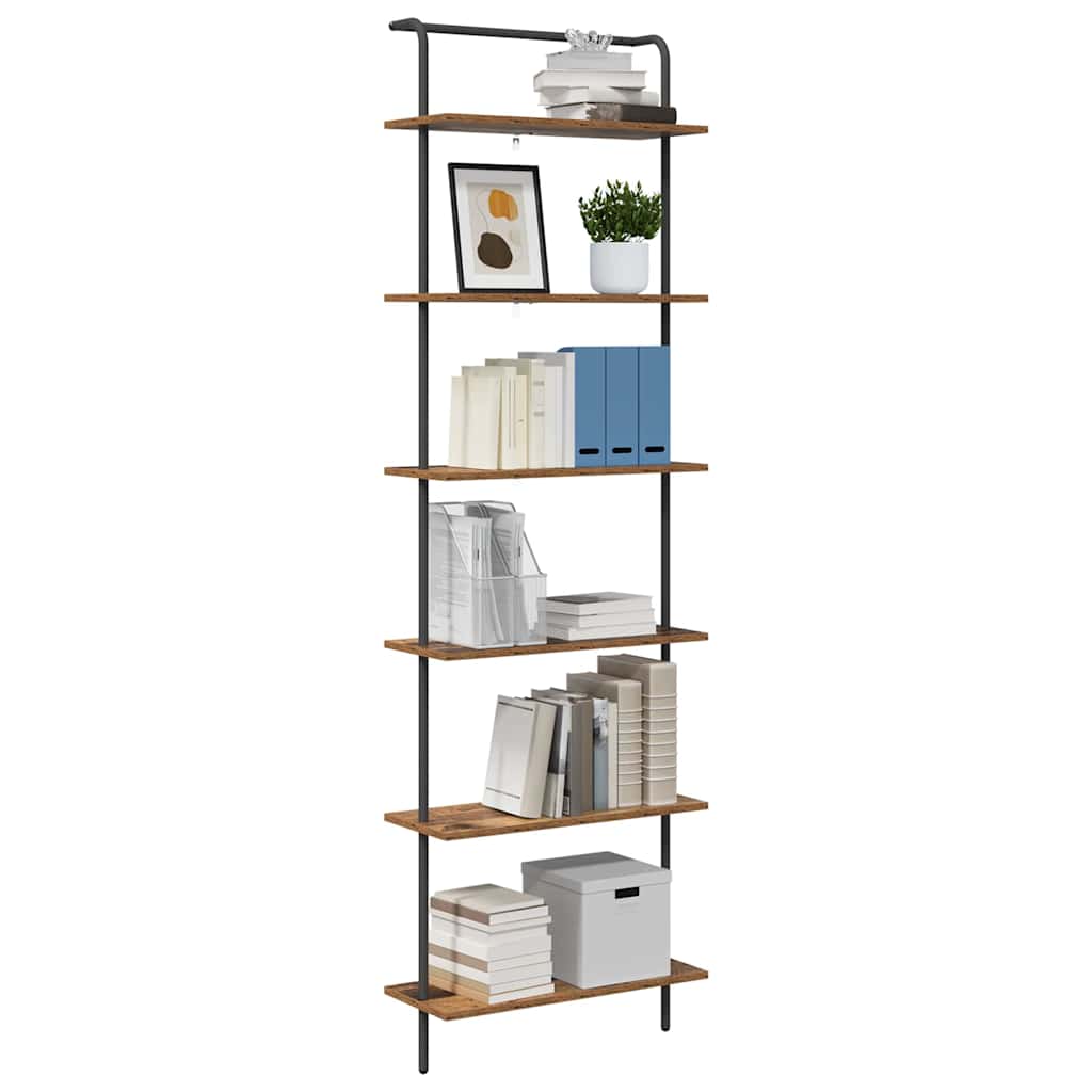 Raft pentru cărți Lemn vechi 60 x 24 x 203 cm Lemn compozit GartenMobel Dekor