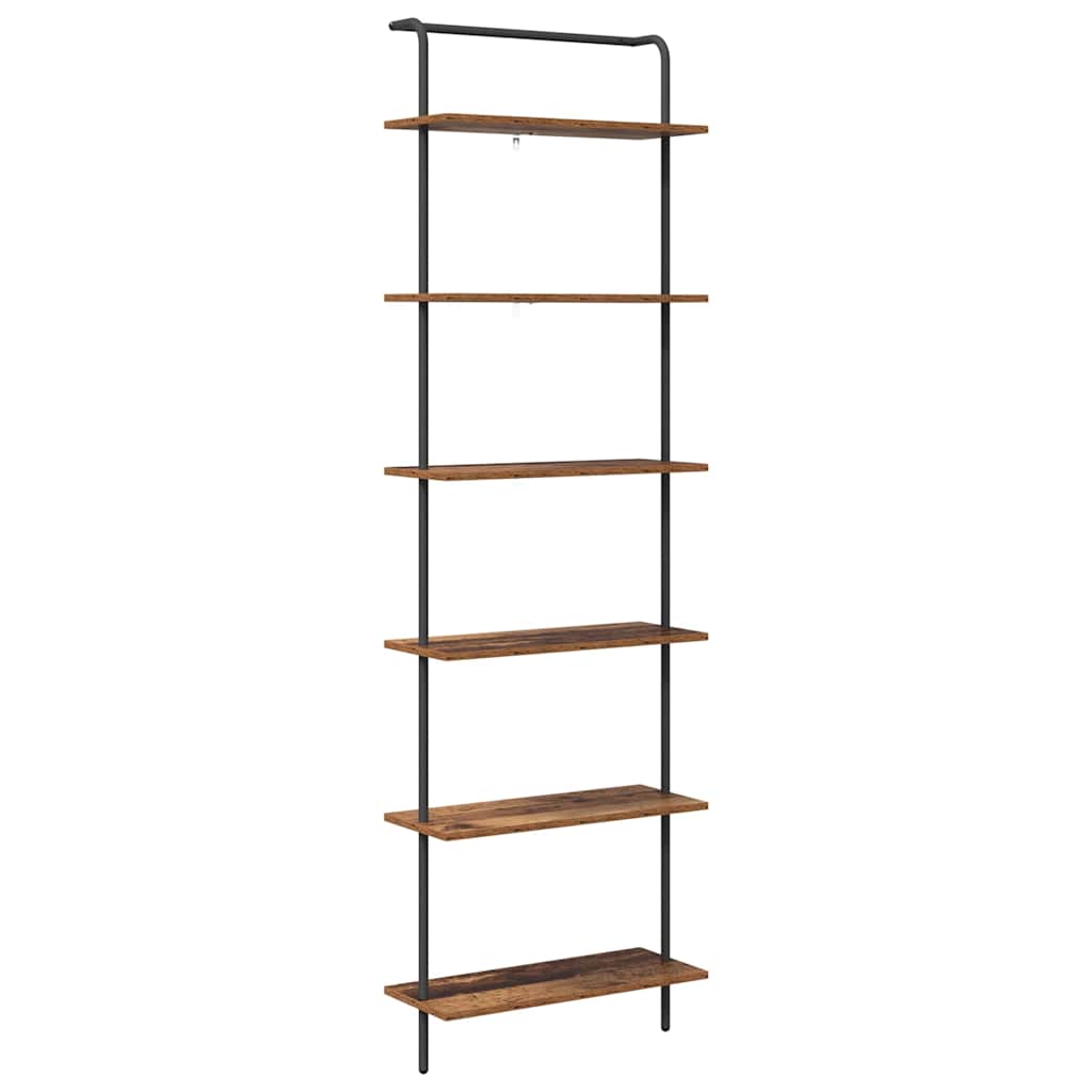 Raft pentru cărți Lemn vechi 60 x 24 x 203 cm Lemn compozit GartenMobel Dekor