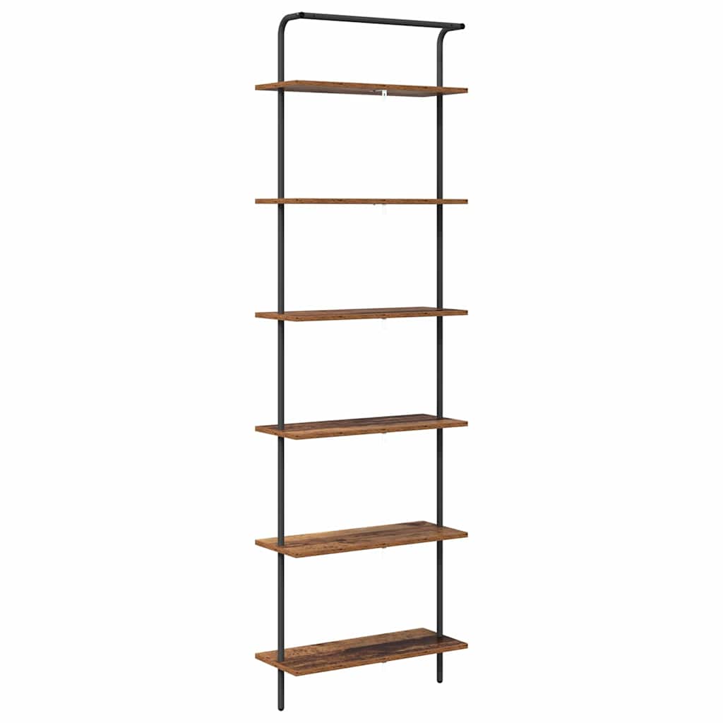 Raft pentru cărți Lemn vechi 60 x 24 x 203 cm Lemn compozit GartenMobel Dekor