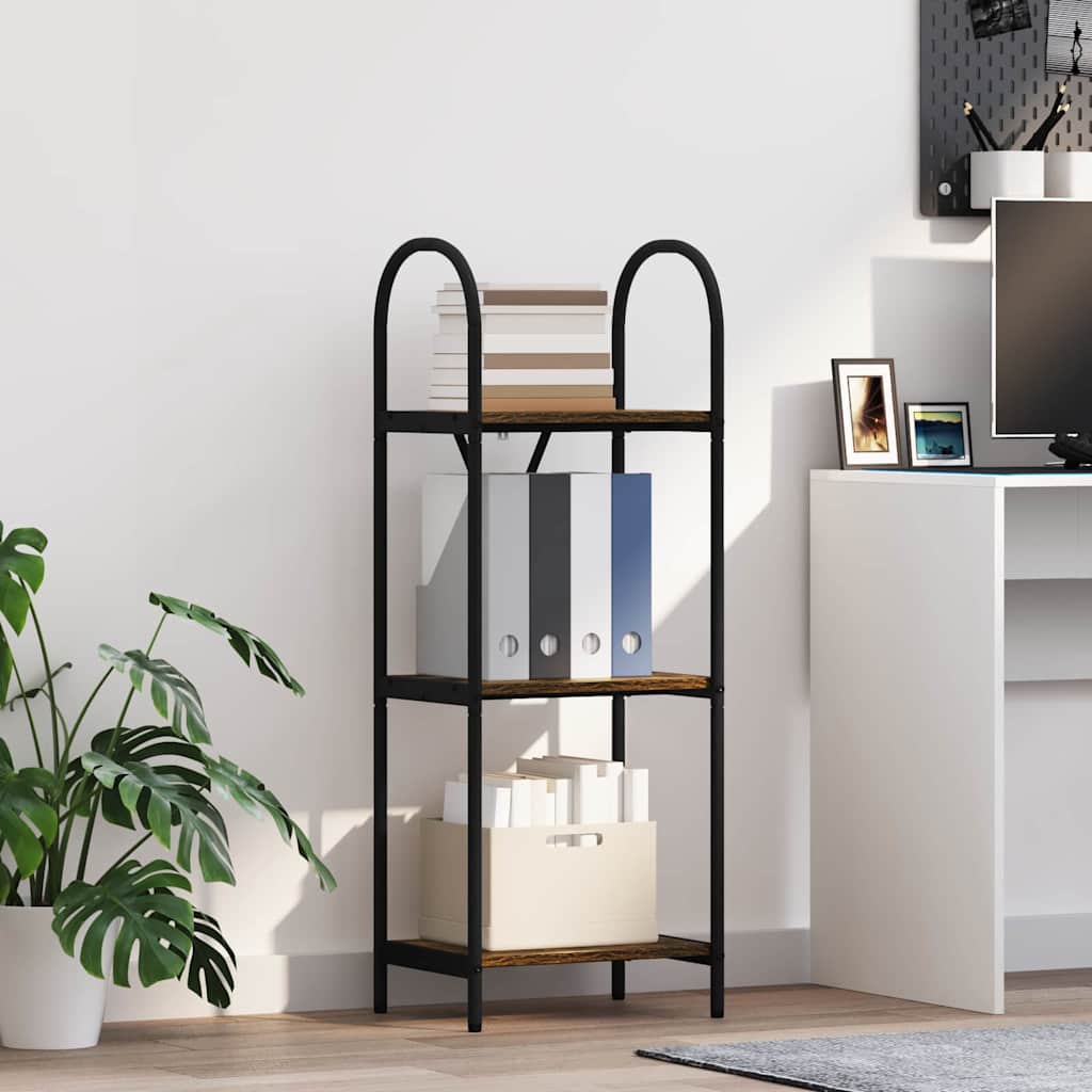 Raft pentru cărți Stejar afumat 40 x 30 x 109 cm Lemn compozit GartenMobel Dekor