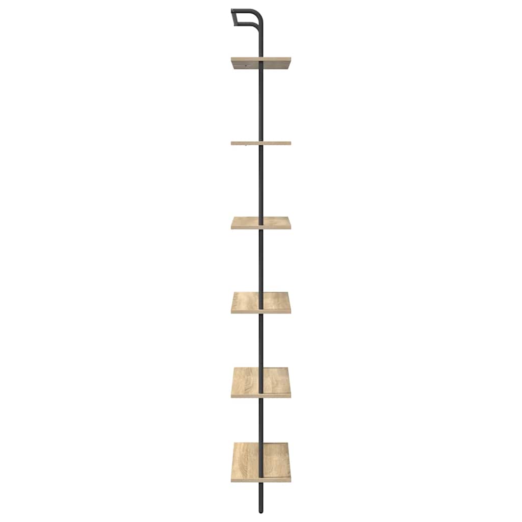 Raft pentru cărți Stejar sonoma 60 x 24 x 203 cm Lemn compozit GartenMobel Dekor