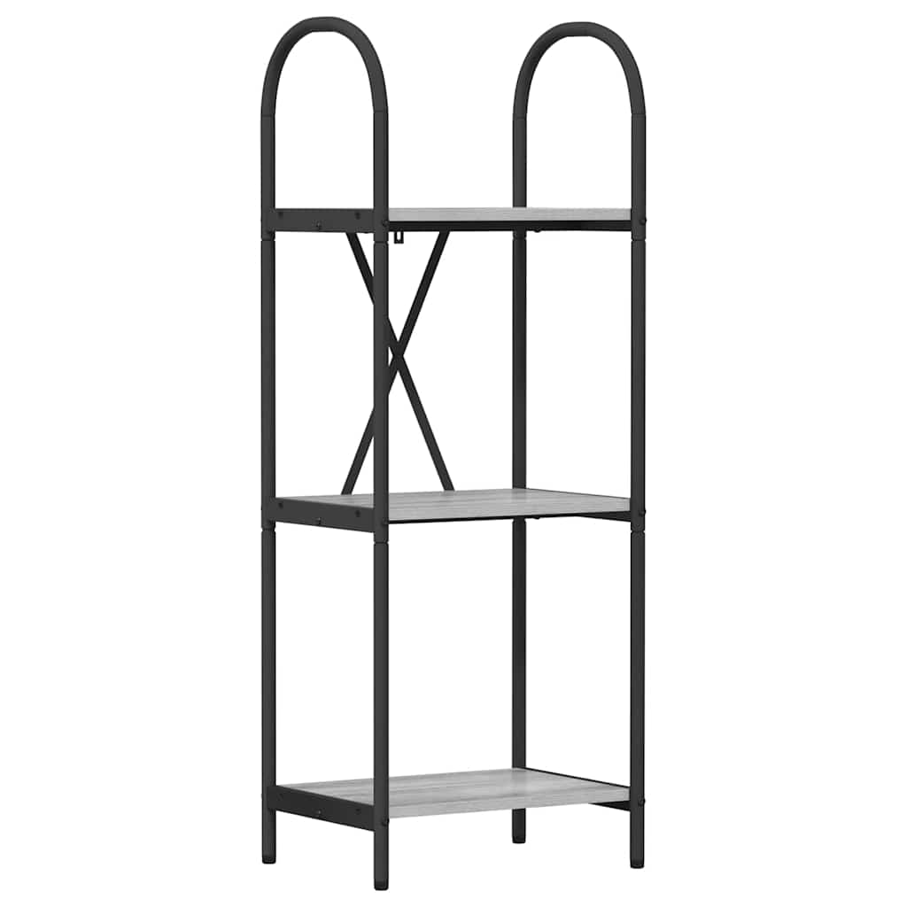 Raft pentru cărți sonoma gri 40 x 30 x 109 cm Lemn compozit GartenMobel Dekor