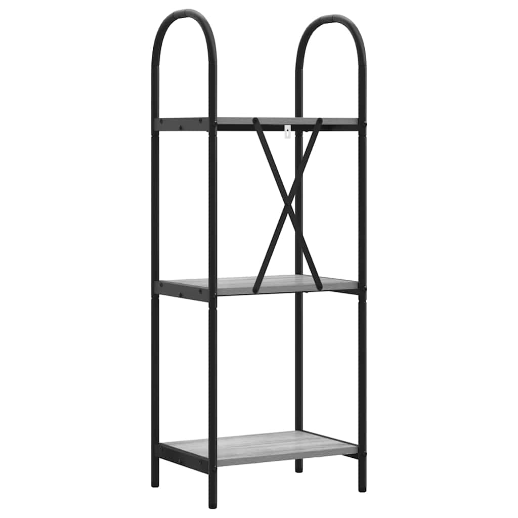 Raft pentru cărți sonoma gri 40 x 30 x 109 cm Lemn compozit GartenMobel Dekor