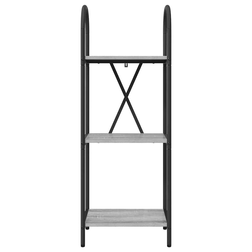 Raft pentru cărți sonoma gri 40 x 30 x 109 cm Lemn compozit GartenMobel Dekor