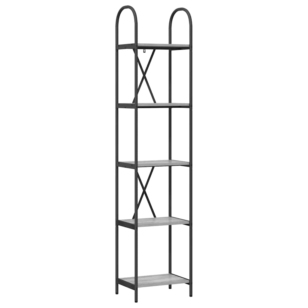 Raft pentru cărți sonoma gri 40 x 30 x 183 cm Lemn compozit GartenMobel Dekor