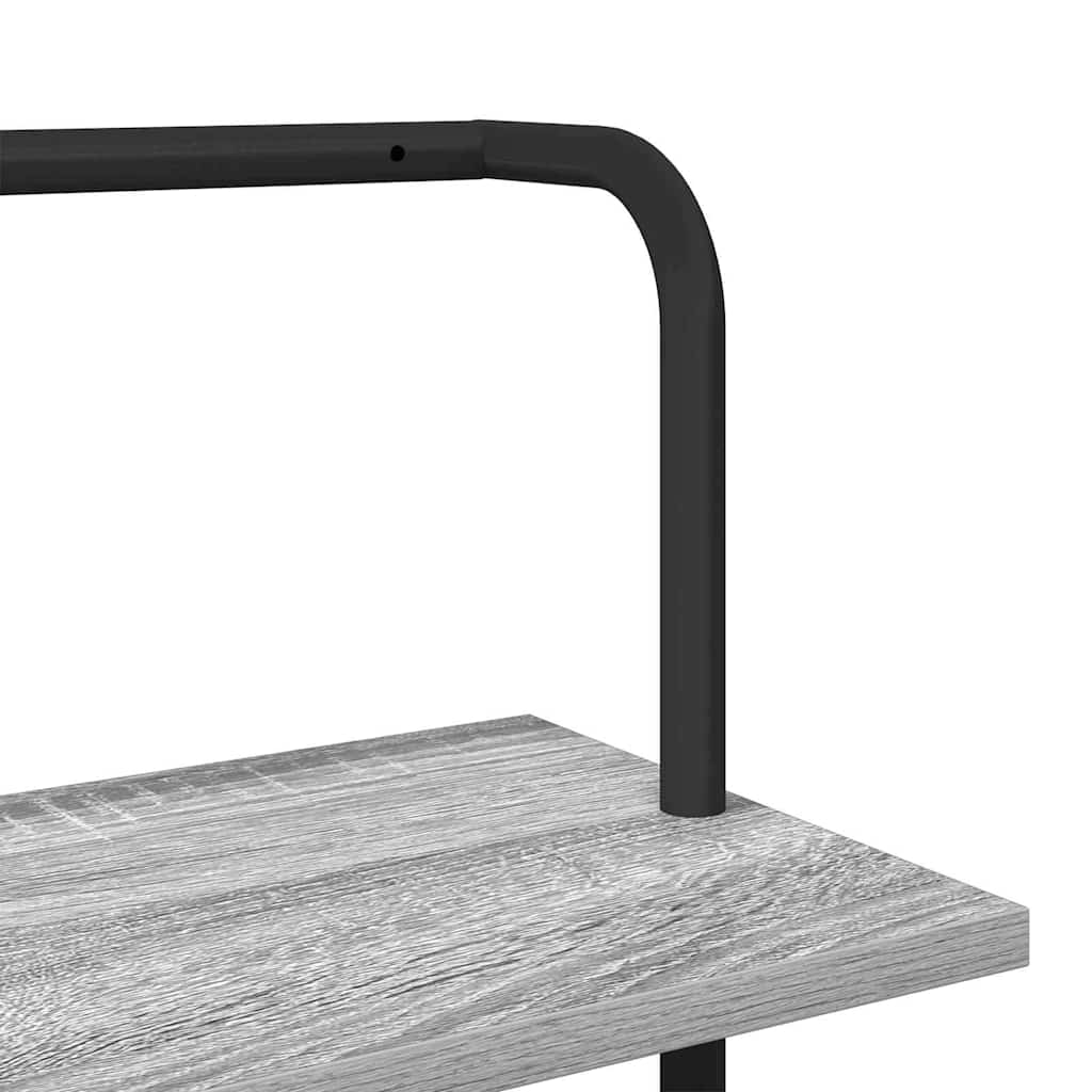 Raft pentru cărți sonoma gri 60 x 24 x 168 cm Lemn compozit GartenMobel Dekor
