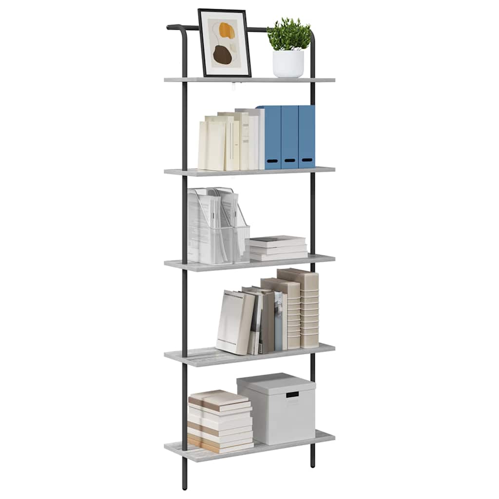 Raft pentru cărți sonoma gri 60 x 24 x 168 cm Lemn compozit GartenMobel Dekor