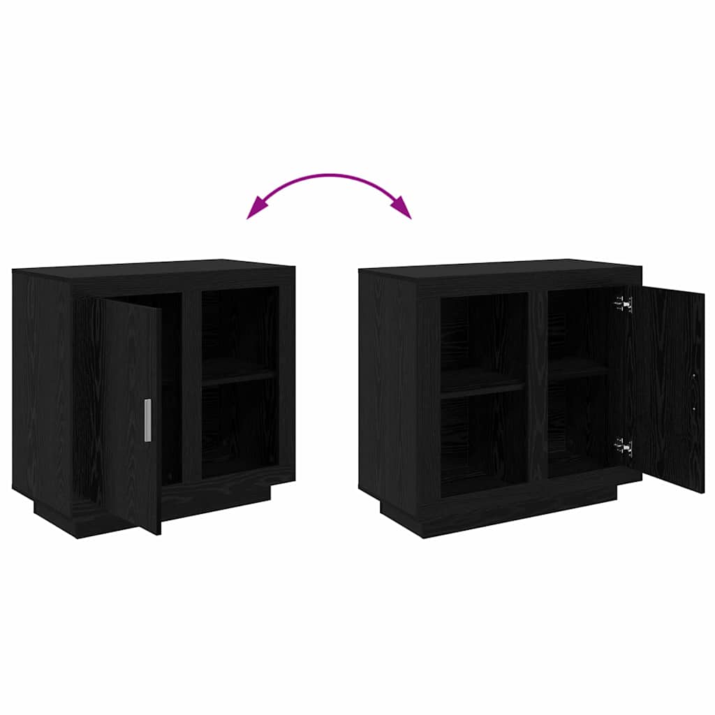 Bufet Stejar negru 40 x 80 x 75 cm Lemn compozit GartenMobel Dekor