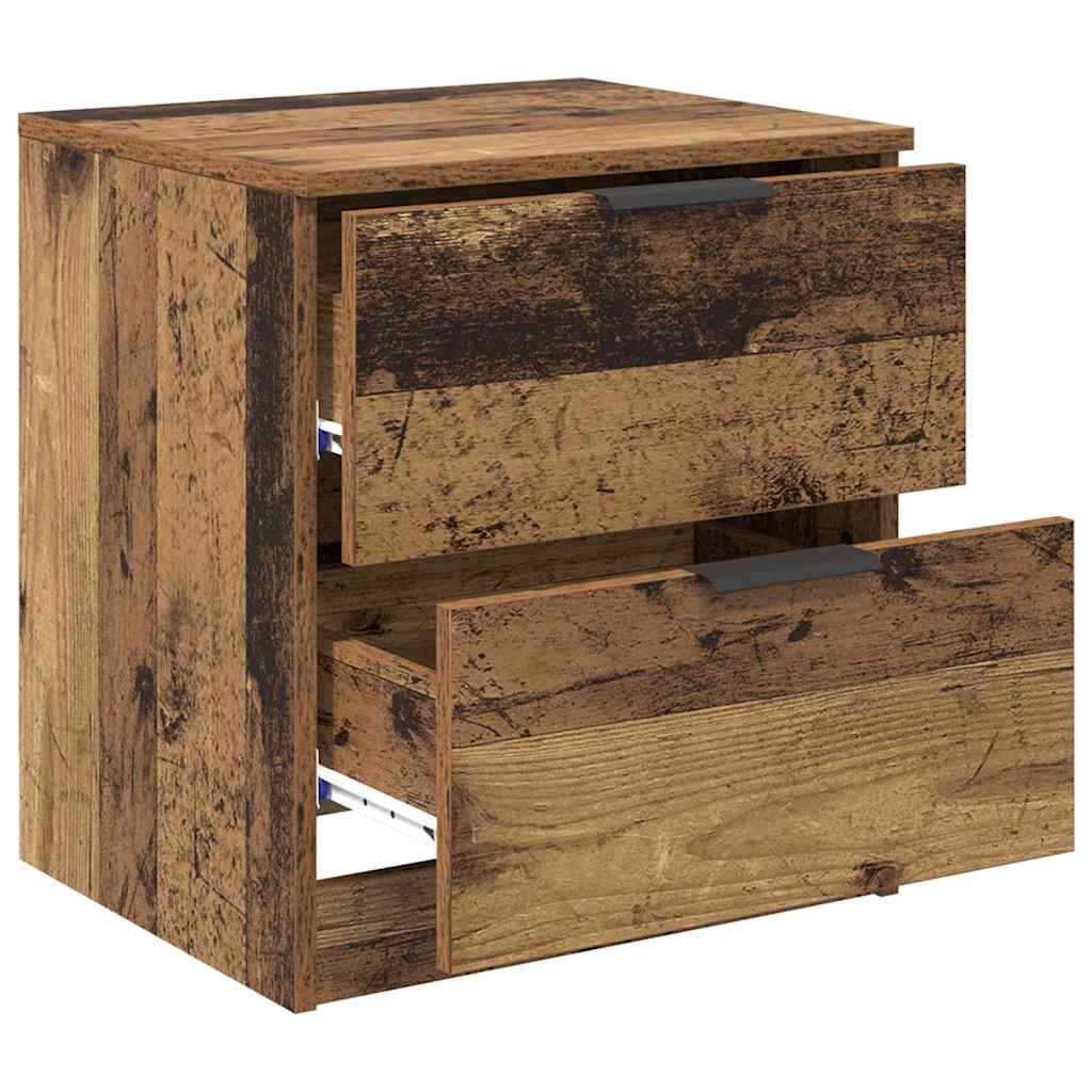 Dulap de noapte 2 pcs Lemn vechi 45 x 39 x 50 cm Lemn compozit GartenMobel Dekor