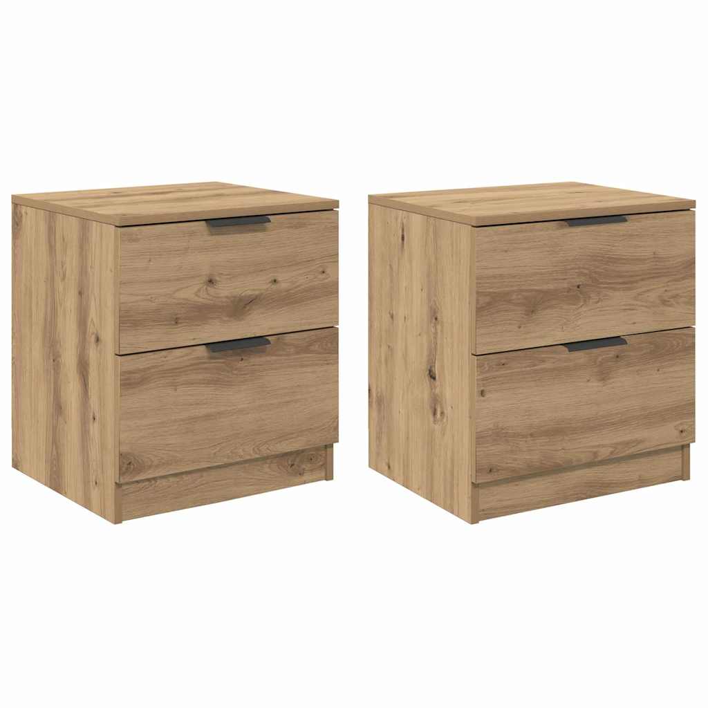 Dulap de noapte 2 pcs stejar artizanal 45 x 39 x 50 cm GartenMobel Dekor