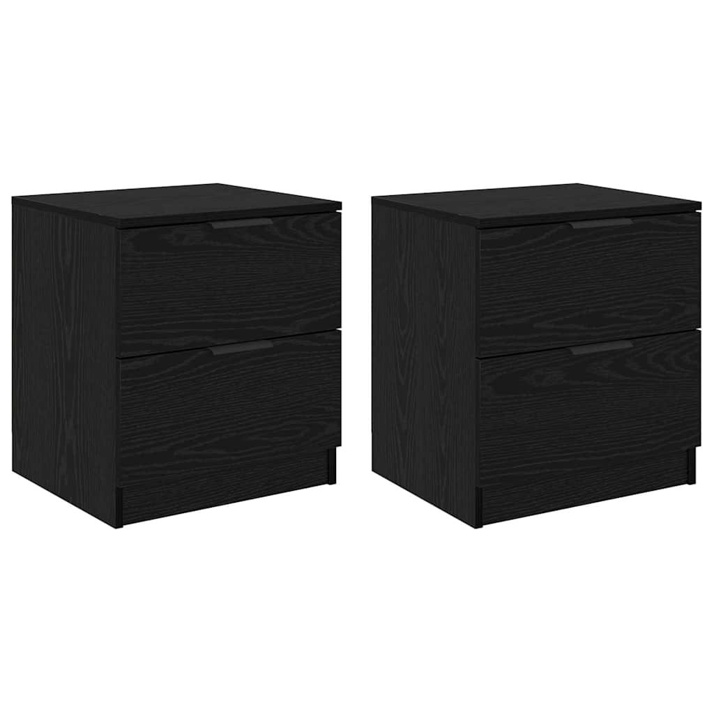 Dulap de noapte cu sertar 2 pcs Stejar negru 45 x 39 x 50 cm GartenMobel Dekor