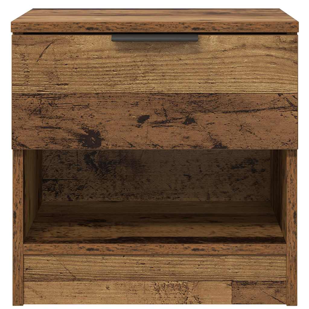 Dulap de pat 2 pcs Lemn vechi 40 x 39 x 40 cm Lemn compozit GartenMobel Dekor