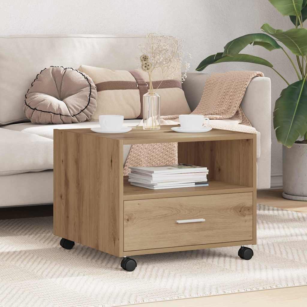 Masă de cafea stejar artizanal 55 x 55 x 45 cm Lemn compozit GartenMobel Dekor