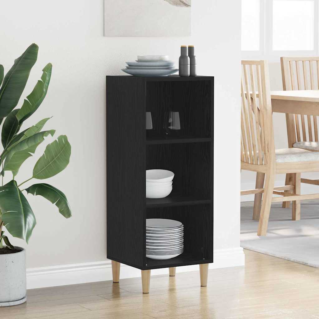 Bufet Stejar negru 32.5 x 34.5 x 90 cm Lemn compozit GartenMobel Dekor