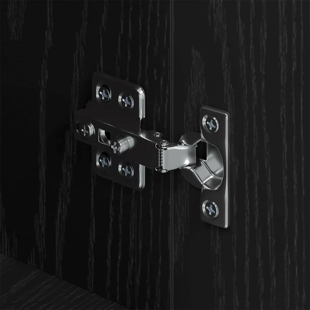 Bufet Stejar negru 34 x 90 x 80 cm Lemn compozit GartenMobel Dekor