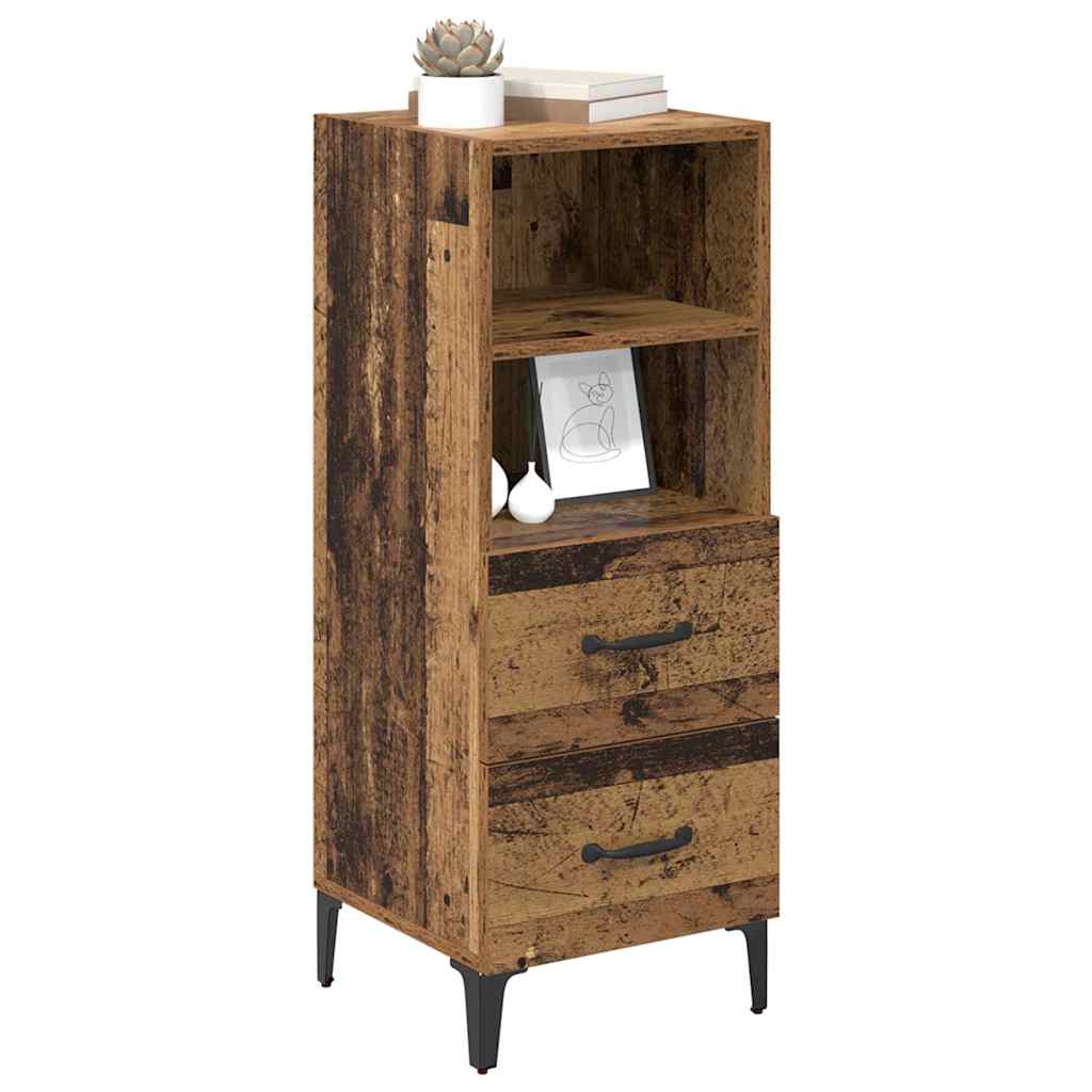 Bufet cu sertar Lemn vechi 34 x 34.5 x 90 cm Lemn compozit GartenMobel Dekor