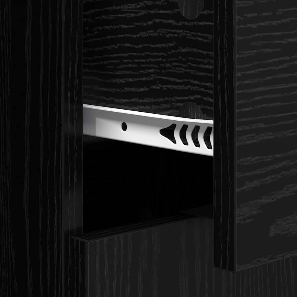 Bufet cu sertar Stejar negru 60 x 30 x 70 cm Lemn compozit GartenMobel Dekor