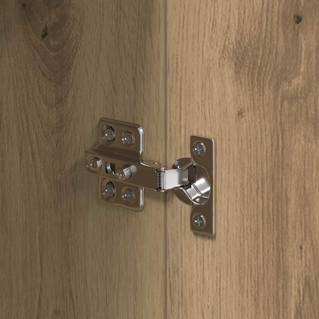 Bufet cu sertar stejar artizanal 60 x 30 x 70 cm Lemn compozit GartenMobel Dekor