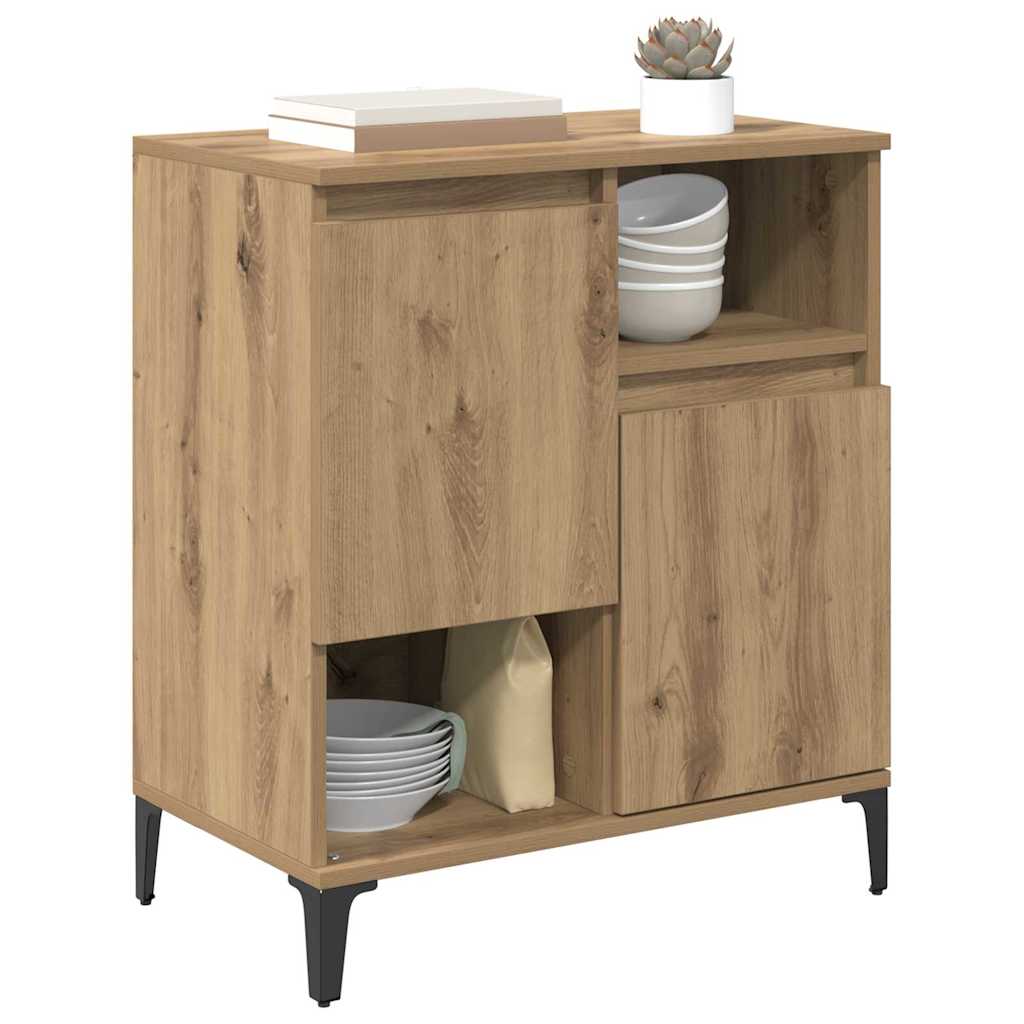 Bufet stejar artizanal 60 x 35 x 70 cm Lemn compozit GartenMobel Dekor